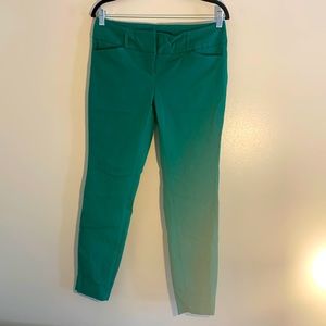 Green Exact Stretch Ankle Pants